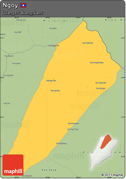 Savanna Style Simple Map of Ngoy