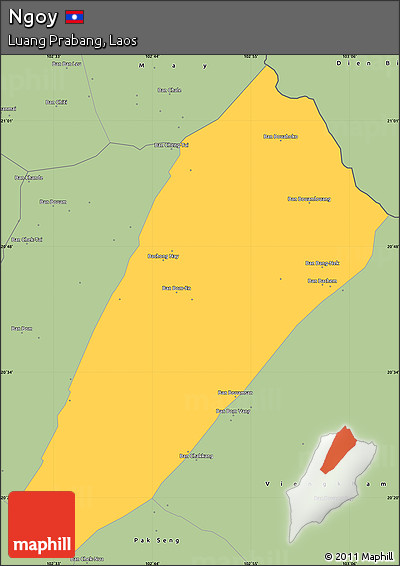 Savanna Style Simple Map of Ngoy