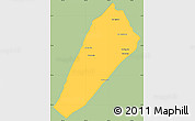 Savanna Style Simple Map of Ngoy, single color outside