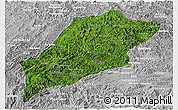 Satellite Panoramic Map of Luang Prabang, lighten, desaturated