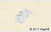 Classic Style 3D Map of Phoukhoune, single color outside