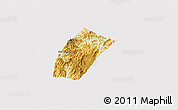 Physical 3D Map of Phoukhoune, cropped outside