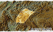 Physical 3D Map of Phoukhoune, darken