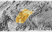 Physical 3D Map of Phoukhoune, desaturated