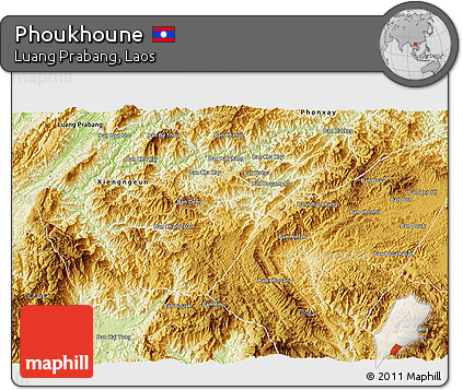 Physical 3D Map of Phoukhoune