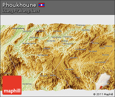 Physical 3D Map of Phoukhoune