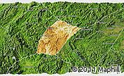 Physical 3D Map of Phoukhoune, satellite outside