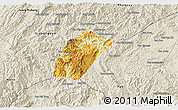 Physical 3D Map of Phoukhoune, shaded relief outside