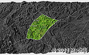 Satellite 3D Map of Phoukhoune, darken, desaturated