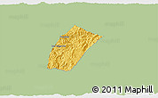 Savanna Style 3D Map of Phoukhoune, single color outside