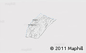 Silver Style 3D Map of Phoukhoune, single color outside