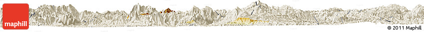 Physical Horizon Map of Phoukhoune, shaded relief outside