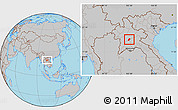 Gray Location Map of Phoukhoune