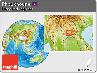 Physical Location Map of Phoukhoune