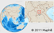 Shaded Relief Location Map of Phoukhoune