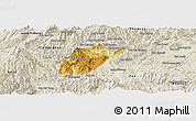 Physical Panoramic Map of Phoukhoune, shaded relief outside