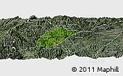 Satellite Panoramic Map of Phoukhoune, semi-desaturated