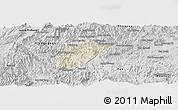 Shaded Relief Panoramic Map of Phoukhoune, desaturated