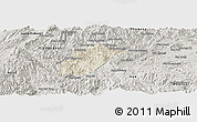 Shaded Relief Panoramic Map of Phoukhoune, semi-desaturated