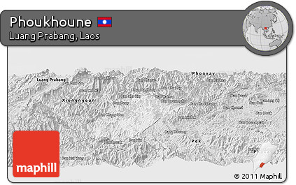 Silver Style Panoramic Map of Phoukhoune