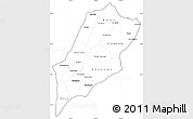 Blank Simple Map of Luang Prabang, cropped outside