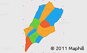 Political Simple Map of Luang Prabang, cropped outside