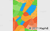Political Simple Map of Luang Prabang, political shades outside