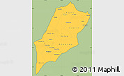 Savanna Style Simple Map of Luang Prabang, cropped outside