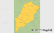 Savanna Style Simple Map of Luang Prabang