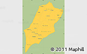 Savanna Style Simple Map of Luang Prabang, single color outside