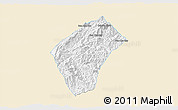 Classic Style 3D Map of Xiengngeun, single color outside