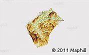 Physical 3D Map of Xiengngeun, cropped outside