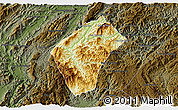 Physical 3D Map of Xiengngeun, darken