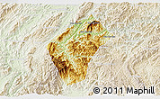 Physical 3D Map of Xiengngeun, lighten