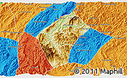 Physical 3D Map of Xiengngeun, political outside