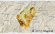Physical 3D Map of Xiengngeun, shaded relief outside