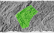 Political 3D Map of Xiengngeun, desaturated