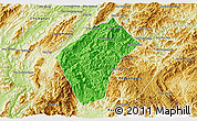 Political 3D Map of Xiengngeun, physical outside