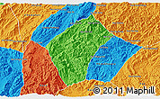 Political 3D Map of Xiengngeun