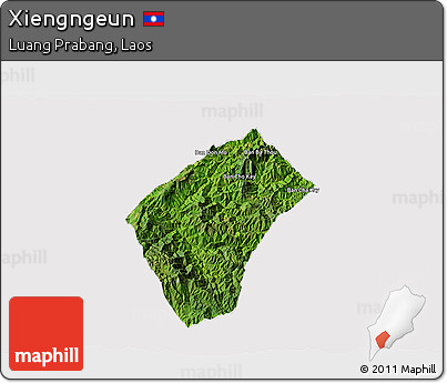 Satellite 3D Map of Xiengngeun, cropped outside