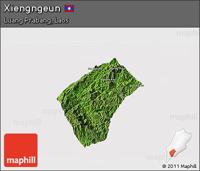 Satellite 3D Map of Xiengngeun, cropped outside
