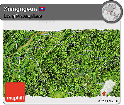 Satellite 3D Map of Xiengngeun