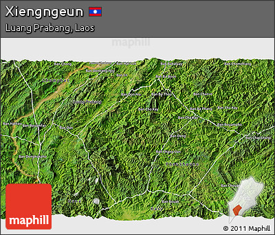 Satellite 3D Map of Xiengngeun