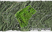Satellite 3D Map of Xiengngeun, semi-desaturated