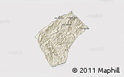 Shaded Relief 3D Map of Xiengngeun, cropped outside