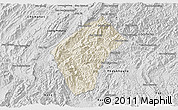 Shaded Relief 3D Map of Xiengngeun, desaturated