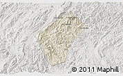 Shaded Relief 3D Map of Xiengngeun, lighten, semi-desaturated