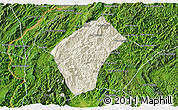 Shaded Relief 3D Map of Xiengngeun, satellite outside