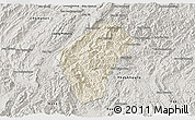 Shaded Relief 3D Map of Xiengngeun, semi-desaturated