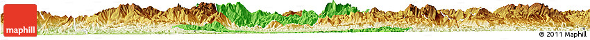 Political Horizon Map of Xiengngeun, physical outside